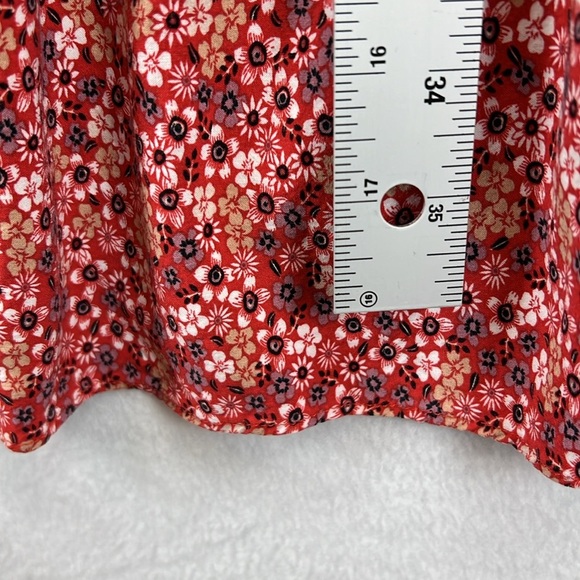 Max Studio Women’s Tiered Peasant Dress Sz Med/Large* Red Floral Print Rayon EUC - Picture 12 of 12